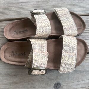 Natural Reflections Women's Sandals - Tan and Brown size 8
